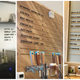 Three menu boards featuring minimalist block lettering